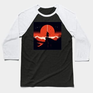 Samurai Silhouette #7 Baseball T-Shirt